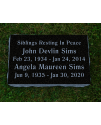 Black Polished Flat Marker #101
