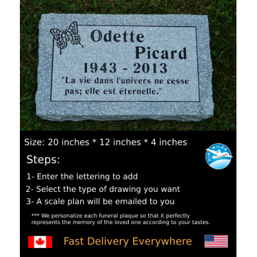 Flat Granite Marker #029