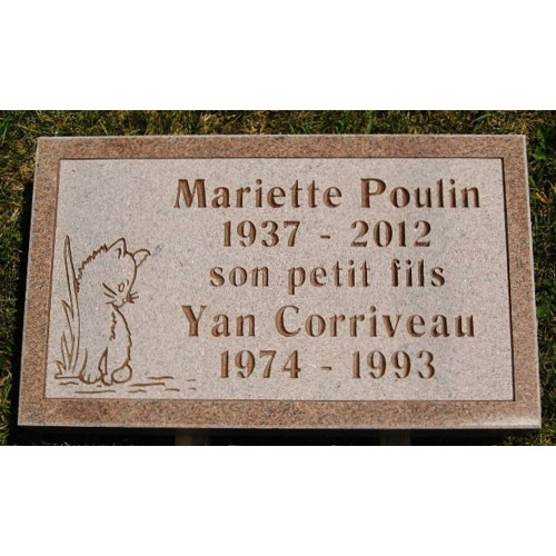 Granite Memorial Plaques 027 PF027 Memorial Headstone